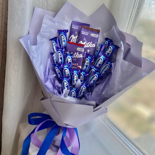 Шоколадный букет Милка💜
