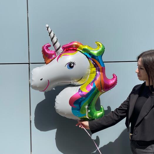 🦄 Фольгированный шар Огромный Единорог N0010