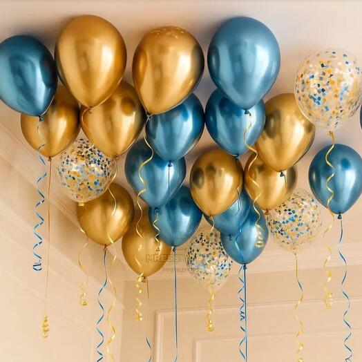 Набор шаров «Голубое золото» 20 шт