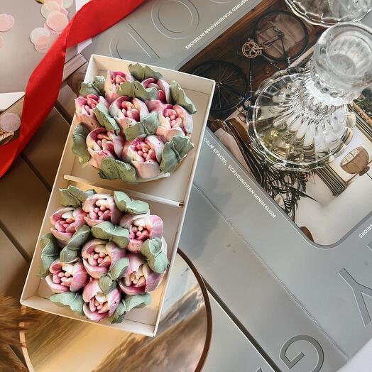 Зефиросендвичи «Розовая полянка тюльпанов»