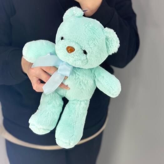 Мишка плюшевый голубой 💙