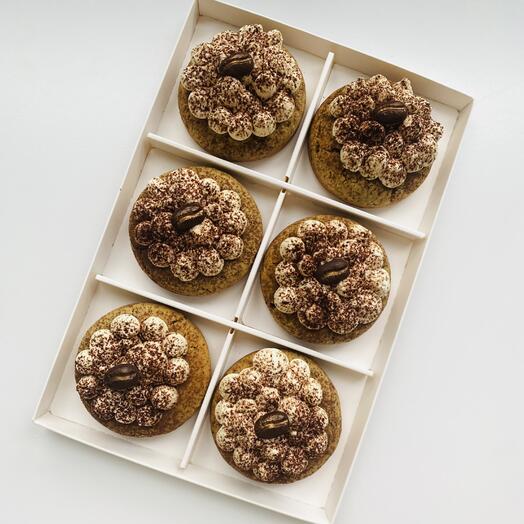 Набор печенья Кукис Тирамису, 6 шт. NY Cookies. 🍪 Сюрприз для девушки, сладкий подарок