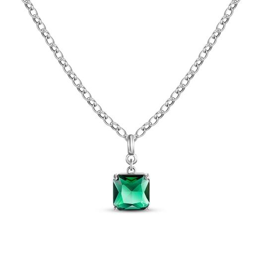 Подвеска с зеленым кристаллом Swarovski