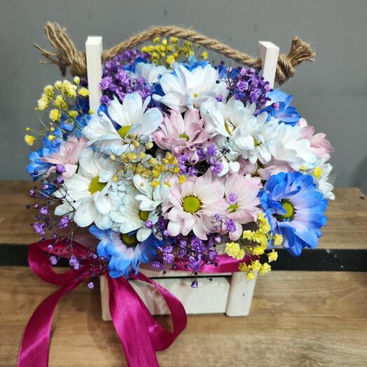 Цветы в коробке "Роскошная нежность"