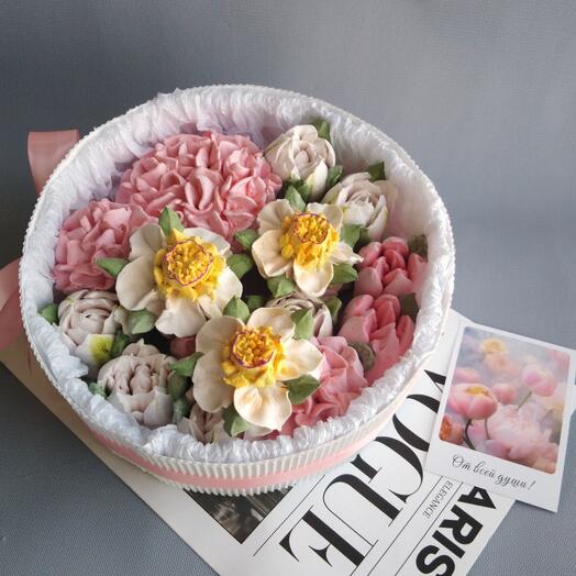 Коробочка с зефиром ручной работы💚