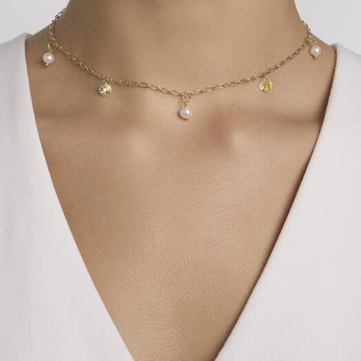 Колье с кристаллами Swarovski