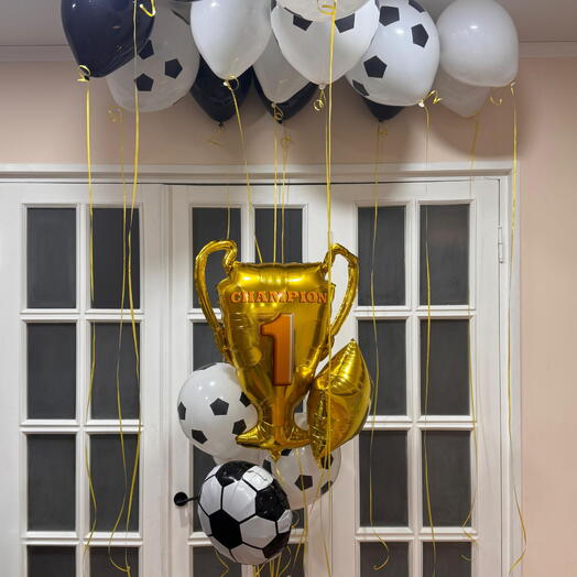 Воздушные шары футбол кубок 22 шт. Helium balloons football Cup 22 pcs