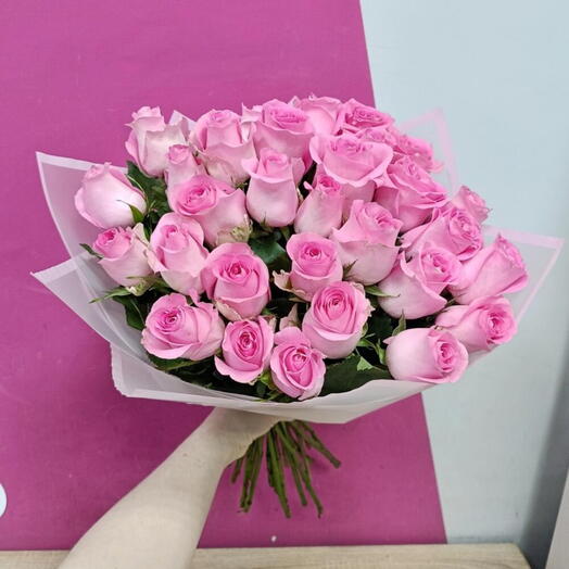 35 роз 🌹 Розовая роза 🩷Розы