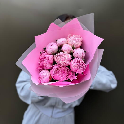 Пионы 9 шт с упаковкой