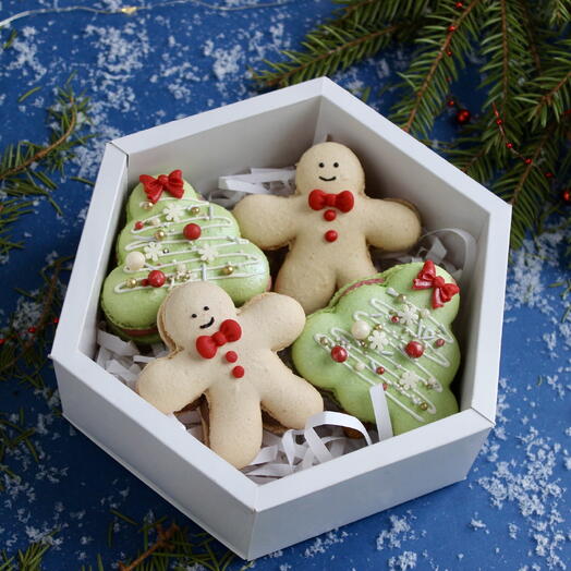 Набор макаронс ёлочки и пряни