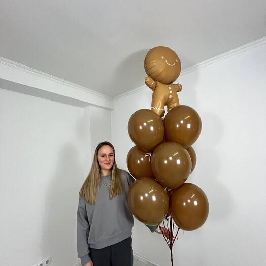 Набор гелевых шаров "Пряничный человечек"