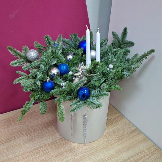 Новогодняя композиция из нобелиса 🎄Зимний букет Ёлка