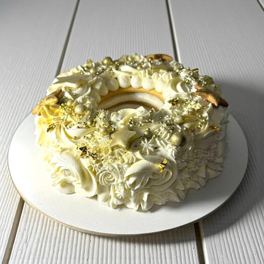 Торт Рождественский венок / светящийся/ торт на праздник / подарок