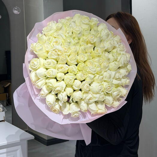 101 белая роза