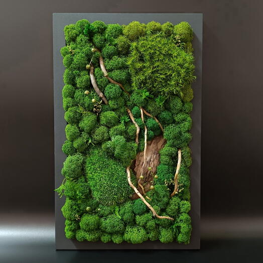 Картина из стабилизированного мха на стену в подарок