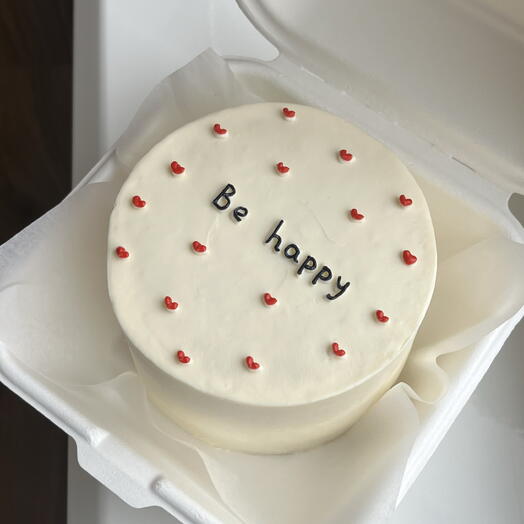 Бенто торт be happy, торт для парня, для девушки, на день рождения