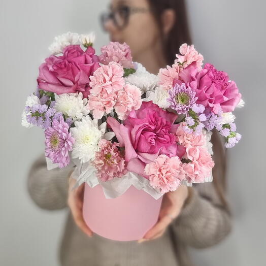 Композиция с пионовидными розами 💕
