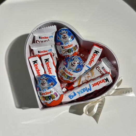 Конфеты Kinder в подарочном боксе сердце