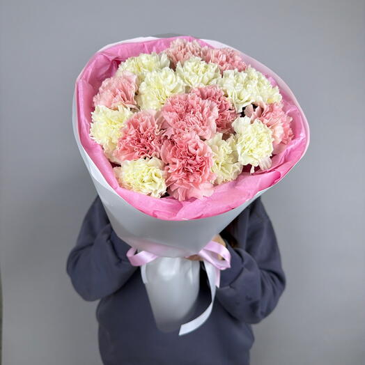 Монобукет 17 зефирных диантусов