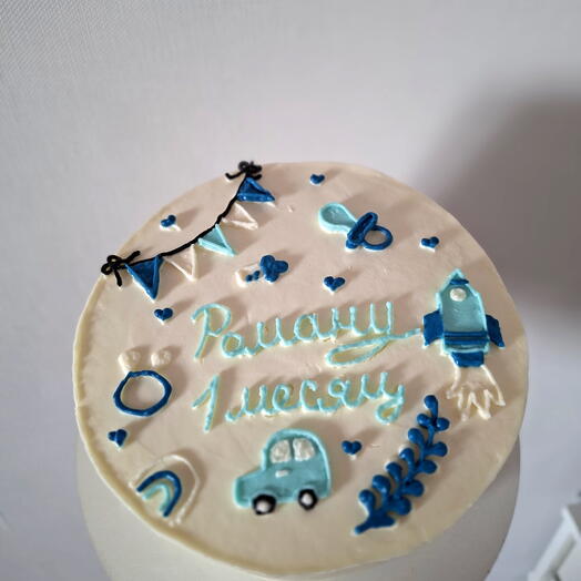 Торт на 1 месяц мальчику