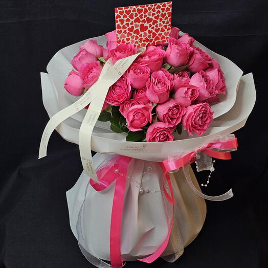 Любимой 💞 "Давай навсегда" Pink 💗" ,  пионовидные кустовые розы, букет роз, букет кустовых пион роз, розовый дофамин 💖