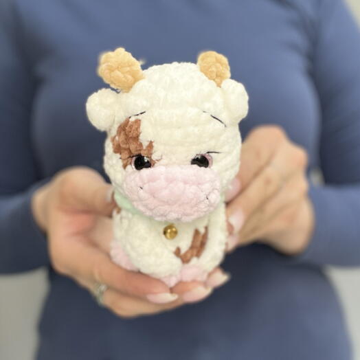 Мягкая игрушка ручной работы «Буренка» (корова)