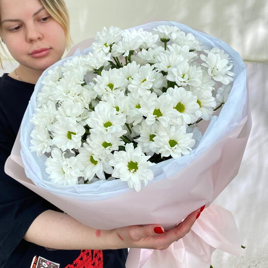 Большая охапка ромашек 🤍 Монобукет из хризантемы ромашка