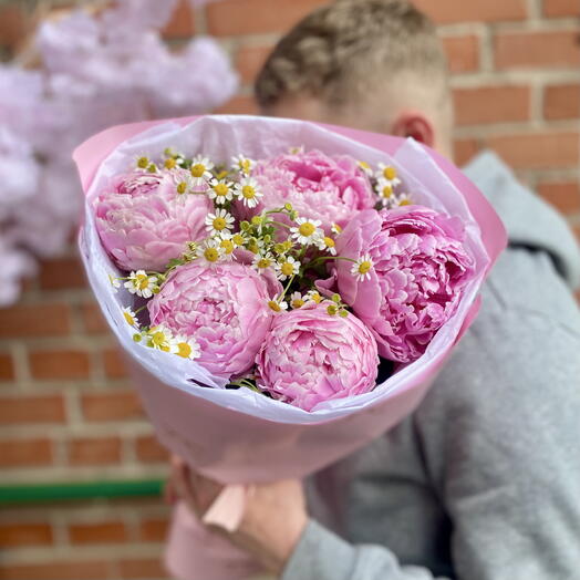 Букет «Пионы+ромашка» 😍💕