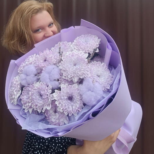 АВТОРСКИЙ💜 НАСТОЯЩИЙ 💜 ЛАВАНДОВЫЙ, С АРОМАТОМ ЛАВАНДЫ 🤩 из Хризантемы, хлопка и лаванды