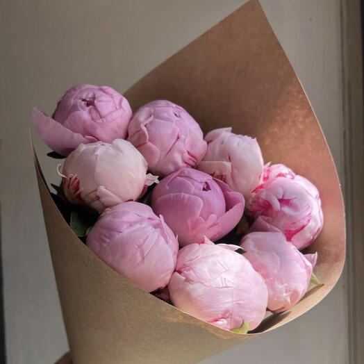 💞💞💞 Пионы 9шт в крафте