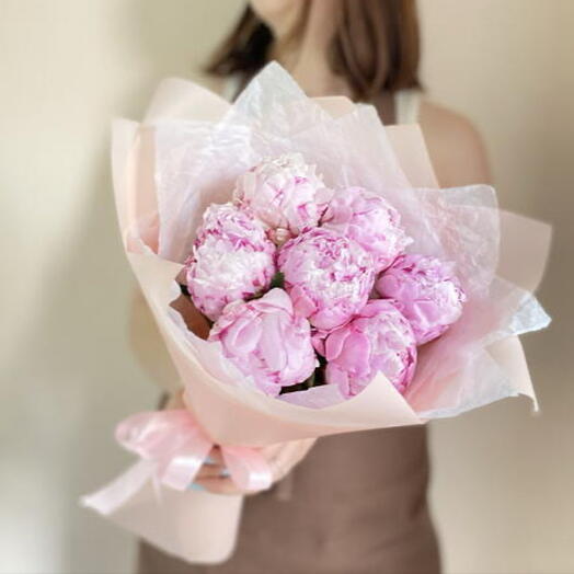 Букет из пионов Сара Бернар🌸розовые пионы