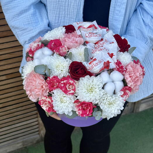 Flores en Caja de dulces