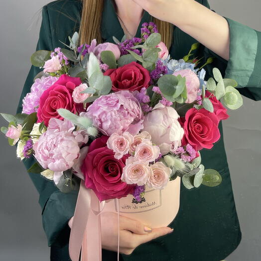 Нежный букет Счастливые мгновения 🌷😊 пион Роза гортензия