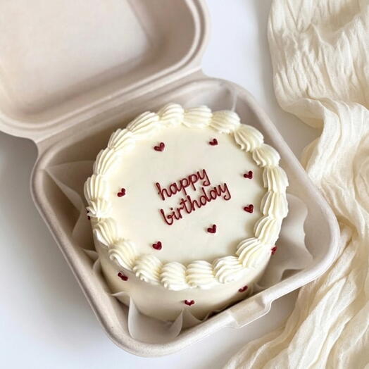 Бенто-торт в стиле ламбет "Love Birthday"