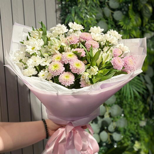 Букет с хризантемами 🌸