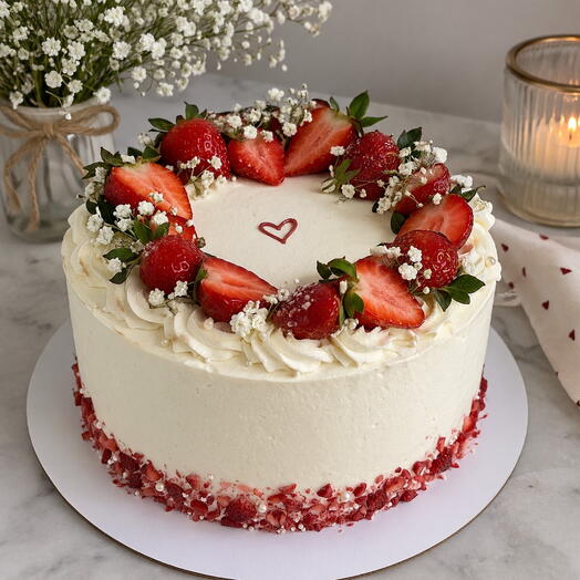 Торт «Клубничная нежность» 🍓