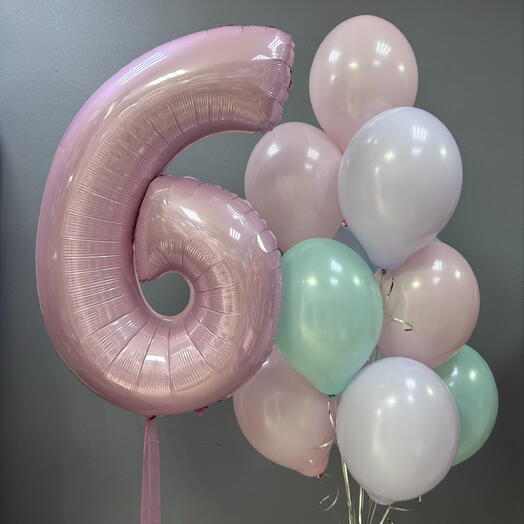 Шарики на 6 лет, шары для девочки, дочке