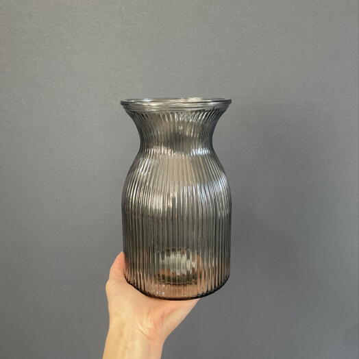 Ваза фигурная серая