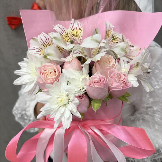 Композиция с розами Pink Impression