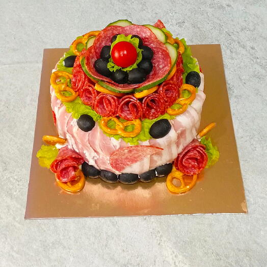 Торт мясной, закусочный