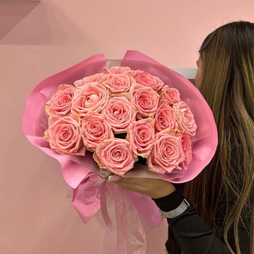 💗 Нежный объём | 17 роз Софи Лорен