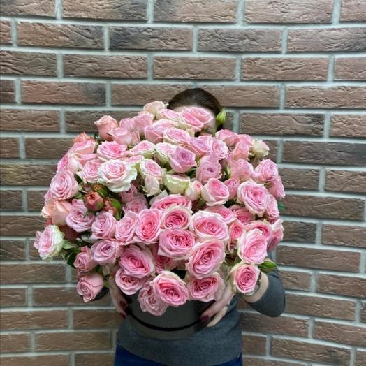 Rosa de arbusto en una Caja de sombrero
