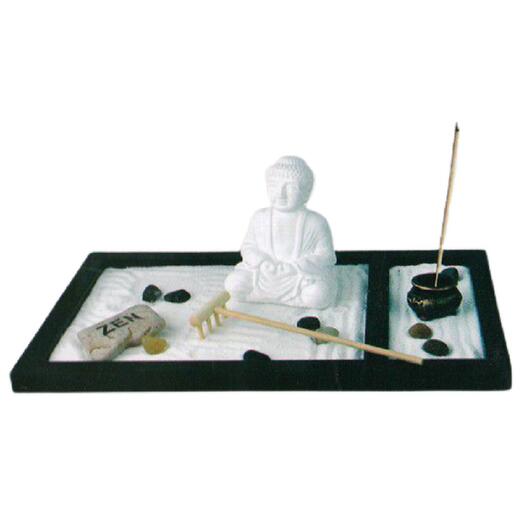 Jardín de relajación ZEN Buda blanco, piedra 22x16cm