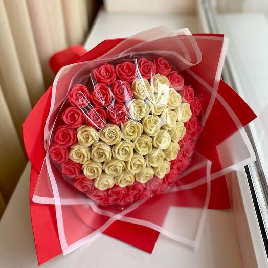 Bouquet of 59 chocolate roses