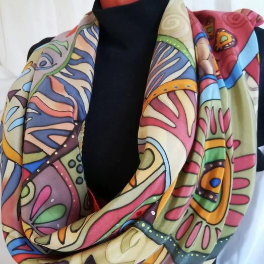 Pañuelo batik "motivos Africanos"