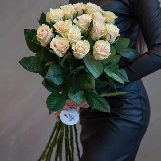 Primavera peach roses 15 pcs