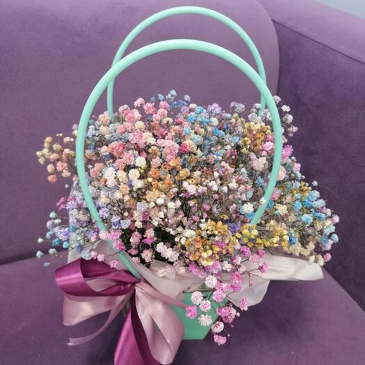 Flores en una Caja de gypsophila
