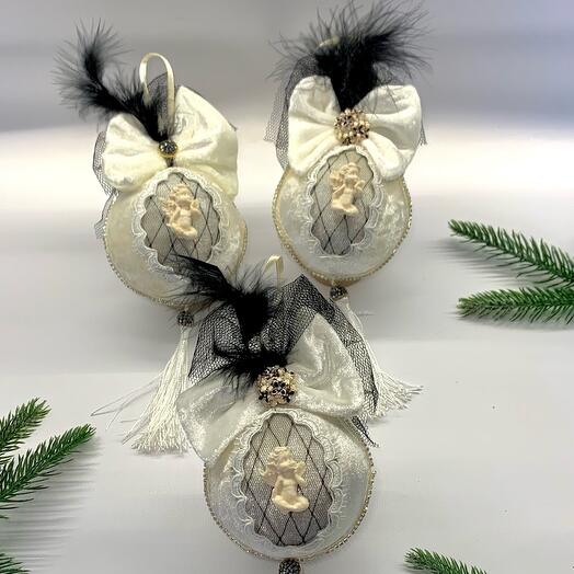 Conjunto de 3 bolas para el árbol de Navidad