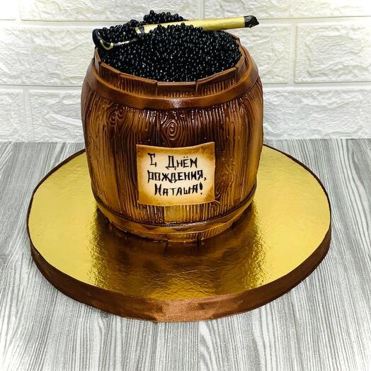 Pastel "barril de caviar"