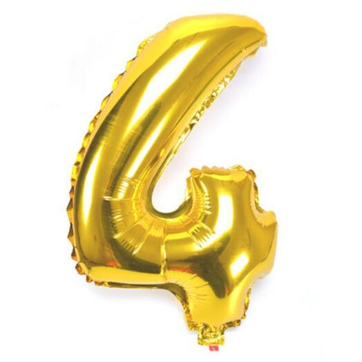 Шар фольгированный цифра "4"